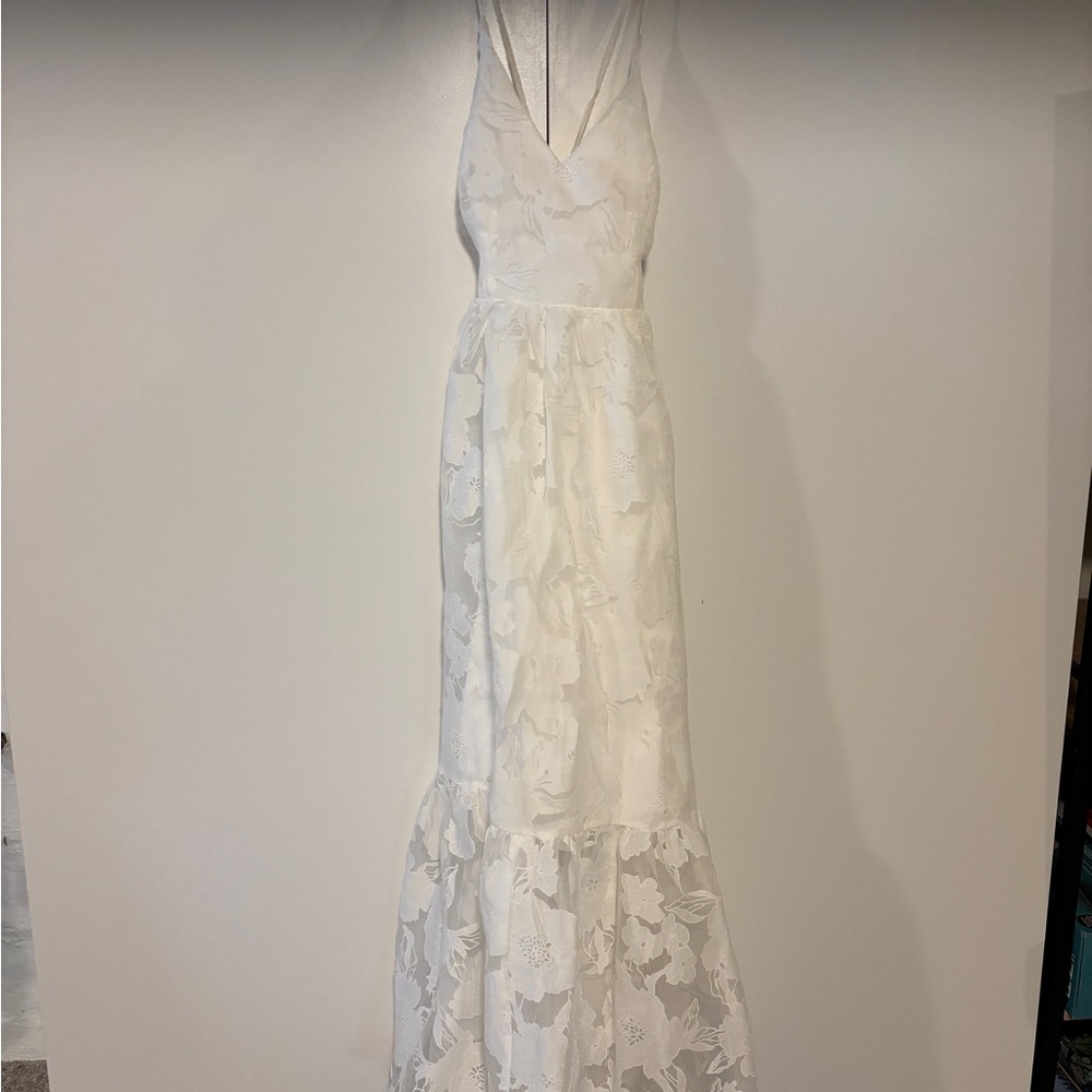 Lulu's white strappy organza dress